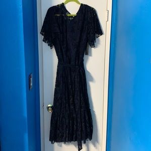 Lane Bryant Blue and Black Lace gown.